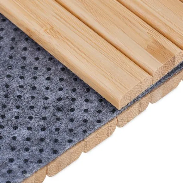 Northix Småbord>Bambu soffarmsbricka med halkfria kuddar