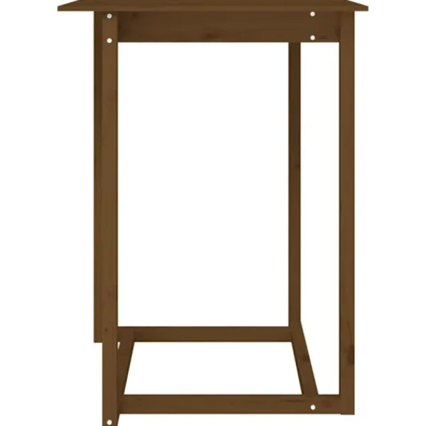 vidaXL Balkongmöbler>Barbord honungsbrun 80x80x110 cm massivt furuträ