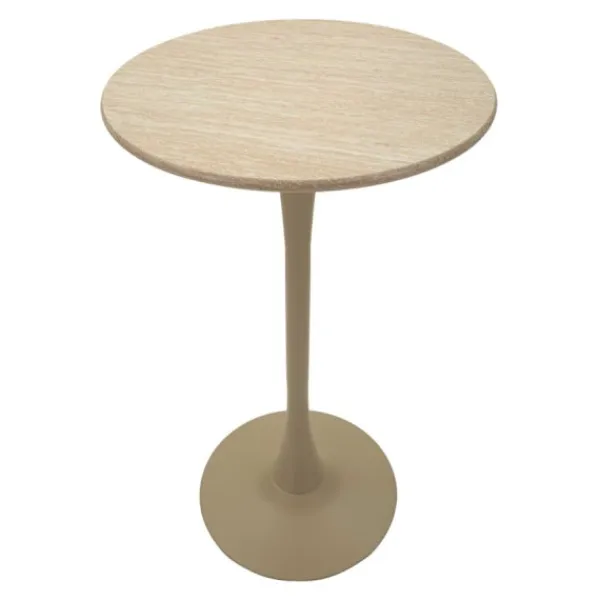 B2X Balkongmöbler>Barbord, krämfärgad, Ø 60 x 106 cm, modern design