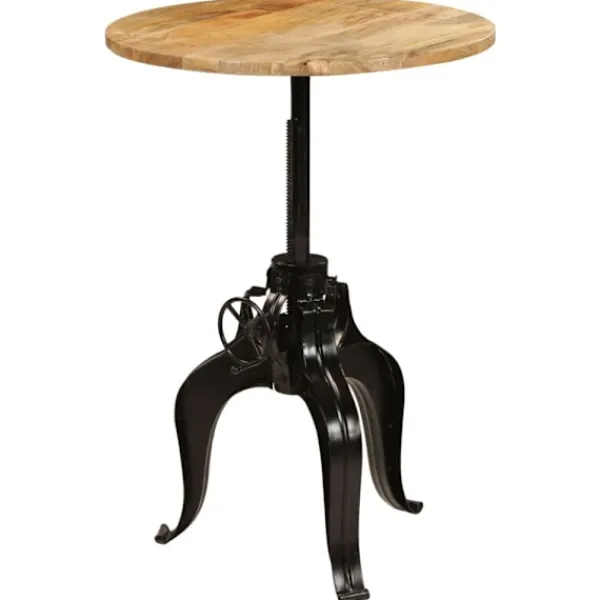 vidaXL Småbord>Barbord massivt mangoträ 75x(76-110) cm