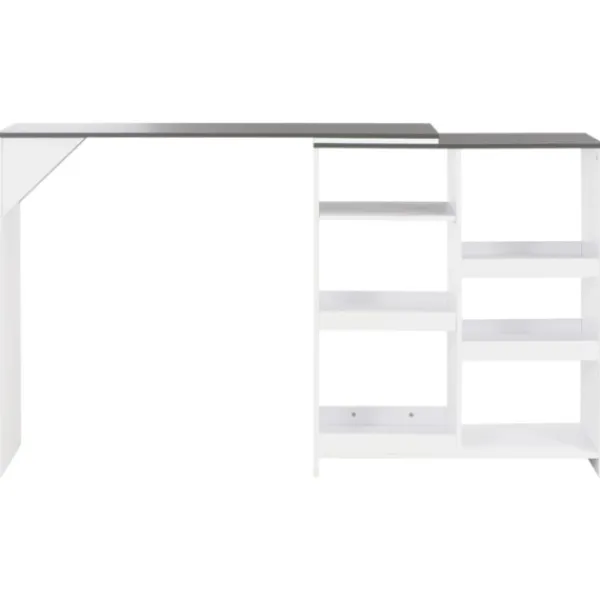 vidaXL Köksö>Barbord med flyttbar hylla vit 138x39x110 cm