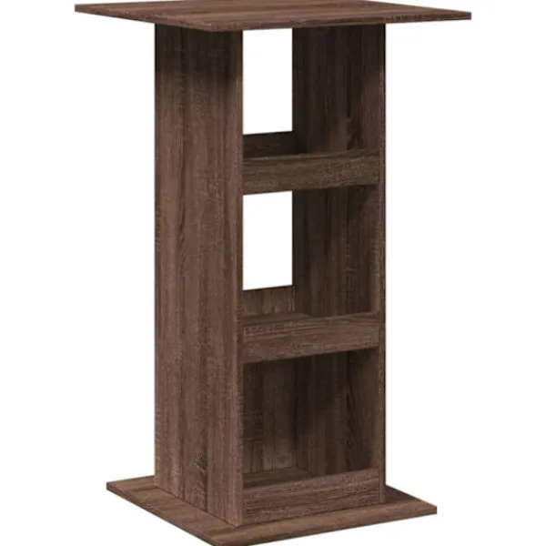 vidaXL Småbord>Barbord med förvaring brun ek 60x60x102 cm konstruerat trä