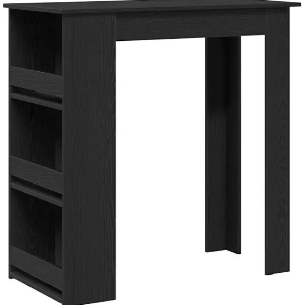 vidaXL Matgrupper>Barbord med förvaringshylla svart ek 102x50x103,5 cm