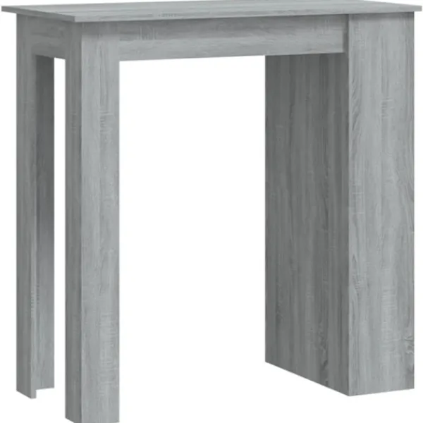 vidaXL Matgrupper>Barbord med förvaringshyllor grå 102x50x103,5cm konstruerat trä