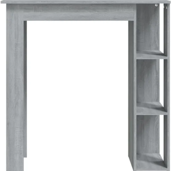 vidaXL Småbord>Barbord med hylla grå 102x50x103,5 cm konstruerat trä