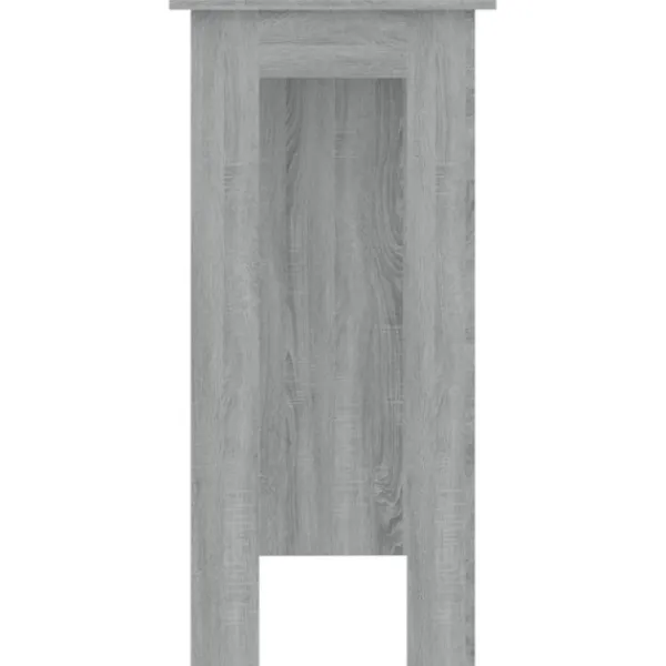 vidaXL Småbord>Barbord med hylla grå 102x50x103,5 cm konstruerat trä