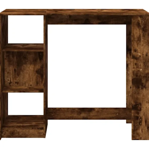vidaXL Matbord>Barbord med hylla rökig ek 124x46x103,5 cm konstruerat trä