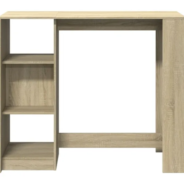vidaXL Balkongmöbler>Barbord med hylla sonoma-ek 124x46x103,5 cm konstruerat trä