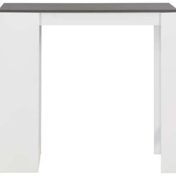 vidaXL Matbord>Barbord med hylla vit 110x50x103 cm