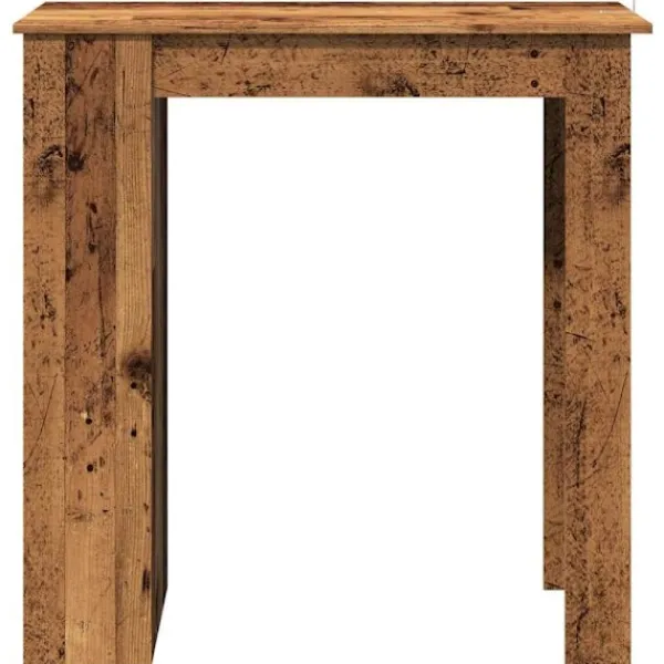 vidaXL Matbord>Barbord med hyllor åldrat trä 102x50x103,5 cm konstruerat trä