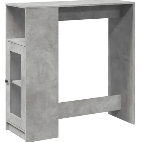 vidaXL Småbord>Barbord med ställ betonggrå 101x40x103,5 cm konstruerat trä