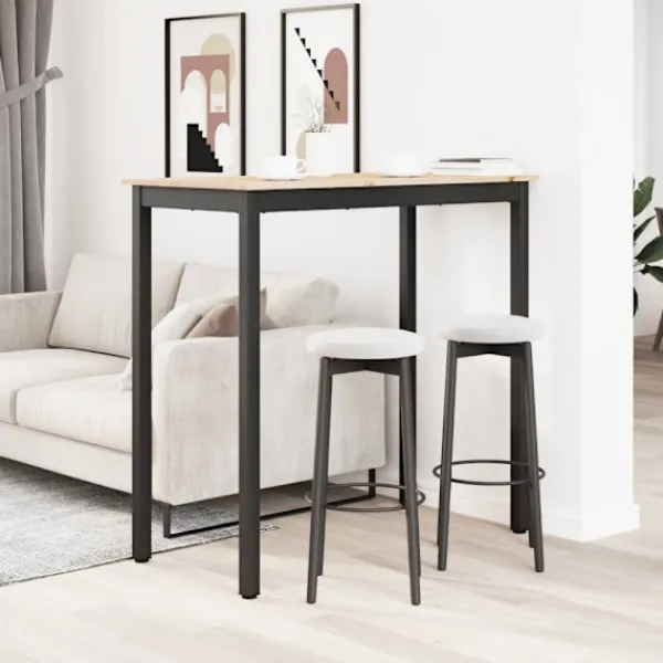 vidaXL Matgrupper>Barbord Naturfärg 110 x 55 x 105 cm Massiv furu