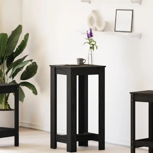 vidaXL Matbord>Barbord Svart Ek 51 x 50 x 103.5 cm Konstruerat trä