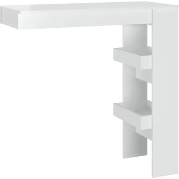 vidaXL Matbord>Barbord väggmonterat vit glans 102x45x103,5 cm konstruerat trä