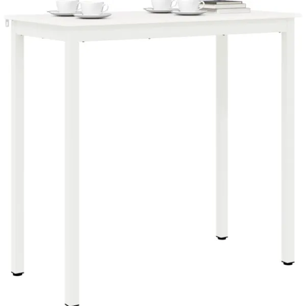 vidaXL Matgrupper>Barbord Vit 110 x 55 x 105 cm Massiv furu