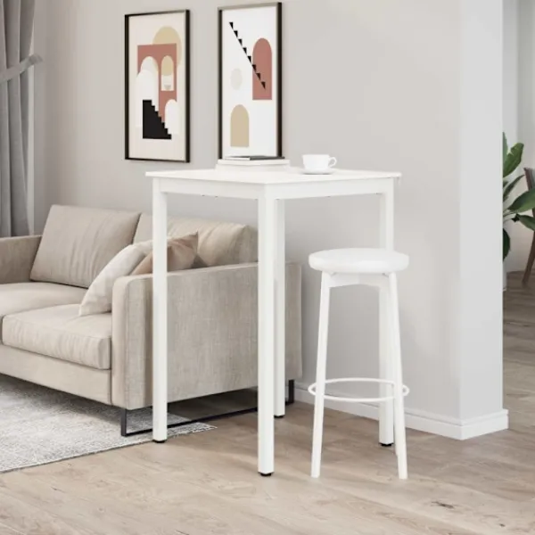 vidaXL Matgrupper>Barbord Vit 110 x 55 x 105 cm Massiv furu