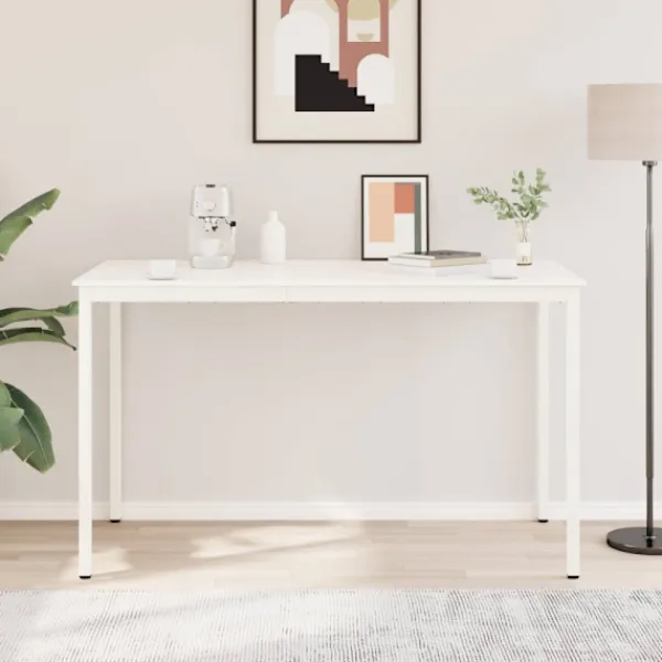 vidaXL Matbord>Barbord Vit 110 x 55 x 105 cm Massiv furu