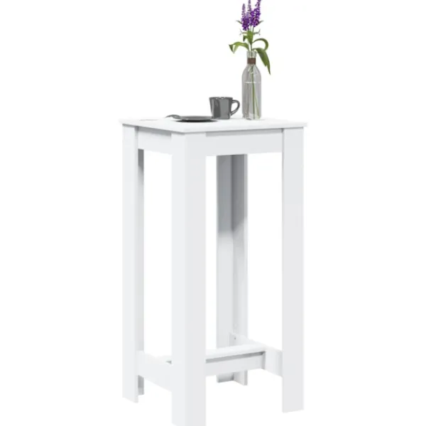 vidaXL Balkongmöbler>Barbord vit 51x50x103,5 cm konstruerat trä