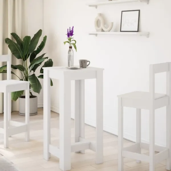 vidaXL Balkongmöbler>Barbord vit 51x50x103,5 cm konstruerat trä