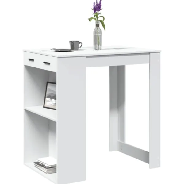 vidaXL Matbord>Barbord vit 102x70x103,5 cm konstruerat trä