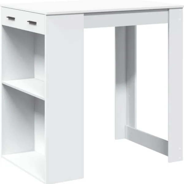 vidaXL Matbord>Barbord vit 102x70x103,5 cm konstruerat trä