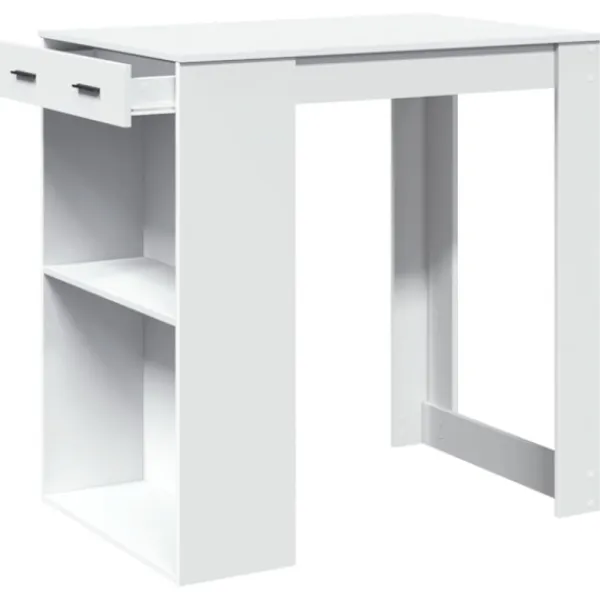 vidaXL Matbord>Barbord vit 102x70x103,5 cm konstruerat trä