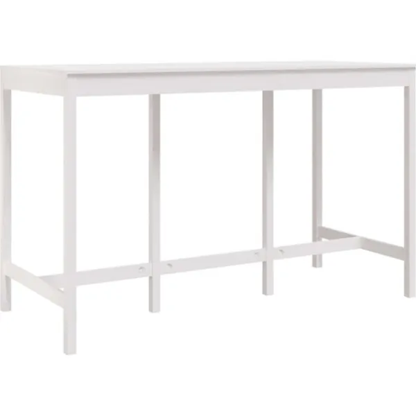 vidaXL Matgrupper>Barbord vit 180x80x110cm massiv furu
