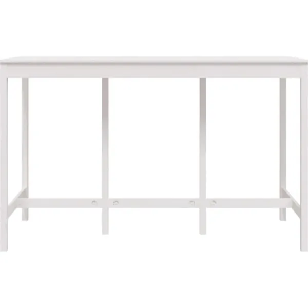 vidaXL Matgrupper>Barbord vit 180x80x110cm massiv furu
