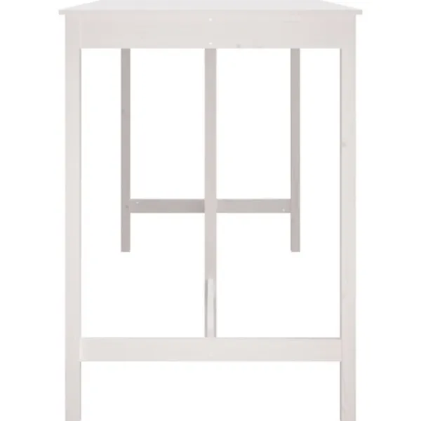 vidaXL Matgrupper>Barbord vit 180x80x110cm massiv furu