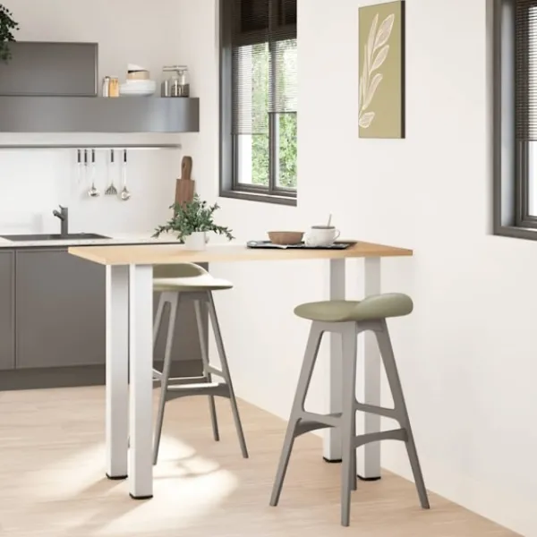 vidaXL Matbord>Barbordsben 4 st vita 90-92 cm stål