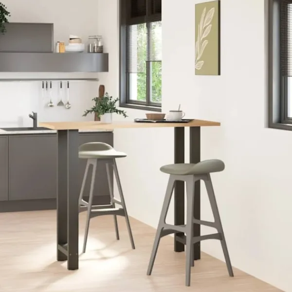 vidaXL Matbord>Barbordsben antracit 2 st 50x(110-111) cm stål