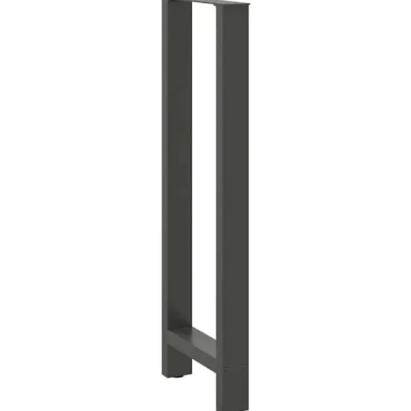 vidaXL Matbord>Barbordsben antracit 2 st 50x(110-111) cm stål
