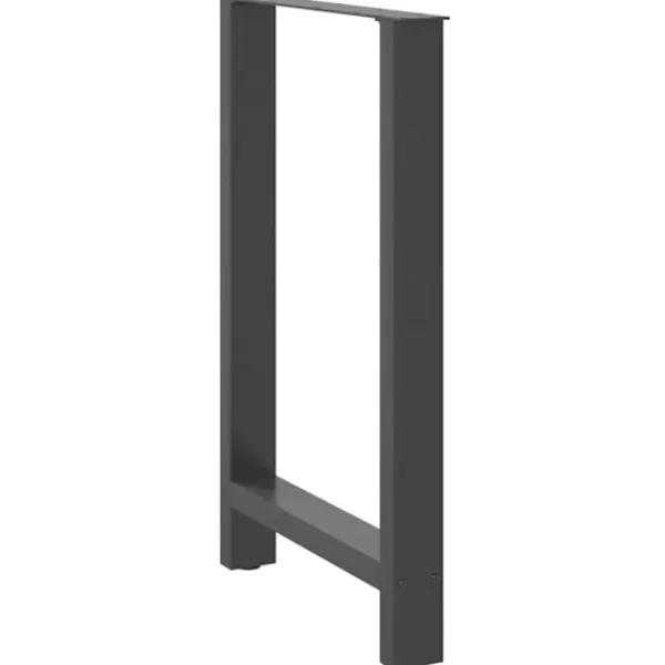 vidaXL Matbord>Barbordsben antracit 2 st 60x(90-91) cm stål