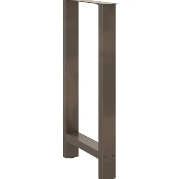 vidaXL Matbord>Barbordsben naturstål 2 st 50x(90-91) cm stål