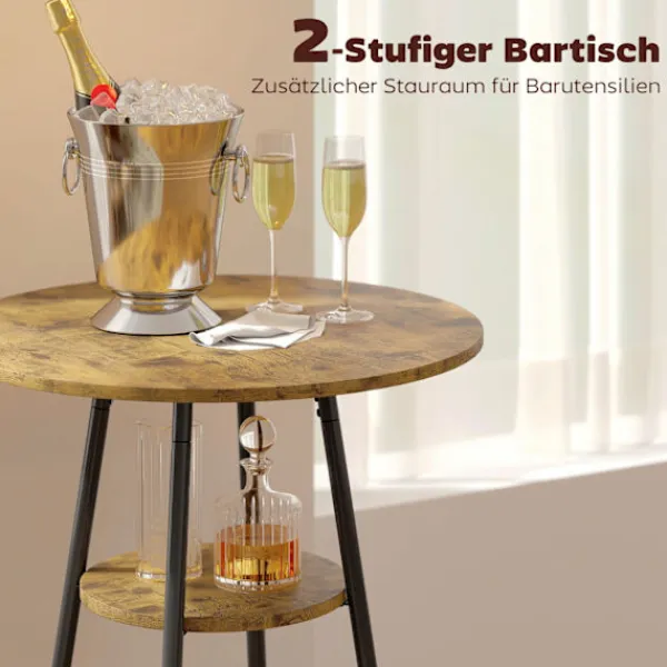Northio Matgrupper>Barbordsset, 3-delat, konstläder, brunt