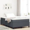 vidaXL Sängar>Bäddfjäder Mörkgrå och vit 120 x 200 cm Kordread tyg