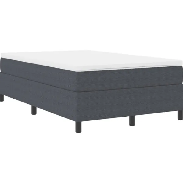 vidaXL Sängar>Bäddfjäder Mörkgrå och vit 120 x 200 cm Kordread tyg