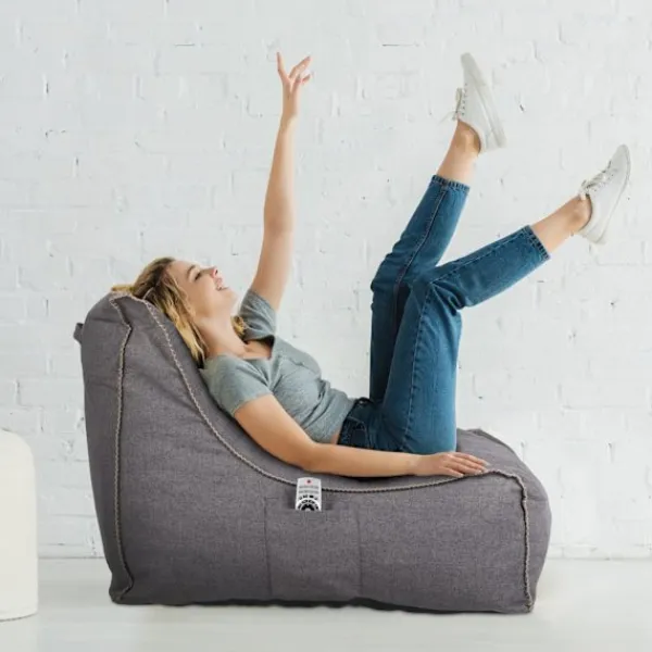 Northix Sittpuffar>Bean Bag med ryggstöd