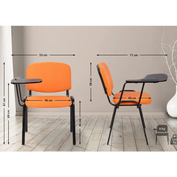 BellaFurn Kontorsmöbler>Besöksstol - Gäststol - vadderad plats och vikbar bänkskiva