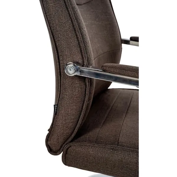 BellaFurn Kontorsmöbler>Besöksstol - Värdstol - Hög sittplatskomfort, ergonomisk design, Artificiellt läder/tygalternativ | Färg: Brun | Material: damm