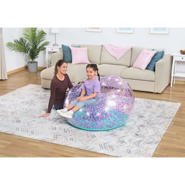 B2X Sittsäckar>Bestway 75115 uppblåsbar glitterstol
