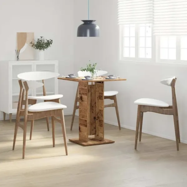vidaXL Balkongmöbler>Bistrobord åldrat trä 60x60x75 cm konstruerat trä