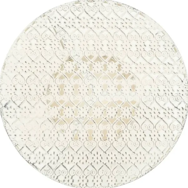 vidaXL Småbord>Bistrobord vintage stil rund metall 40x70 cm vit