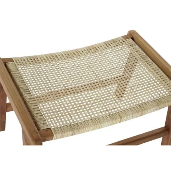 Pallar>bänk 65 x 47 x 40 cm naturlig teakplast flerfärgad ljusbrun