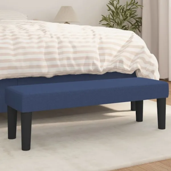 vidaXL Pallar>Bänk blå 100x30x30 cm tyg