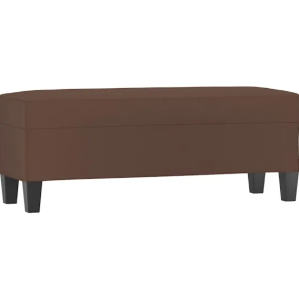 vidaXL Balkongmöbler>Bänk brun 100x35x41 cm konstläder