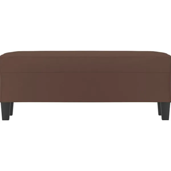 vidaXL Balkongmöbler>Bänk brun 100x35x41 cm konstläder