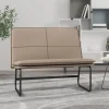 vidaXL Balkongmöbler>Bänk cappuccino 100x75x76 cm konstläder