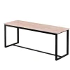 URBAN LIVING Balkongmöbler>Bänk "Dock" - Svart/Beige - L 120 x l 35 x H 45 cm