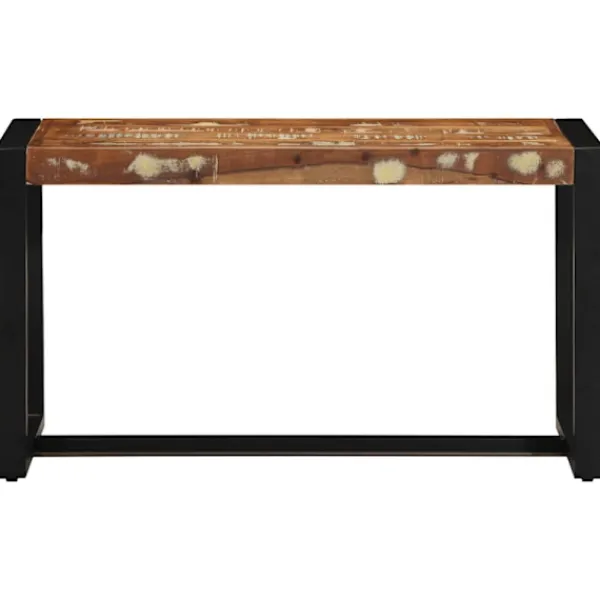 vidaXL Balkongmöbler>Bänk flerfärgad 80x35x45 cm massivt trä återvunnet